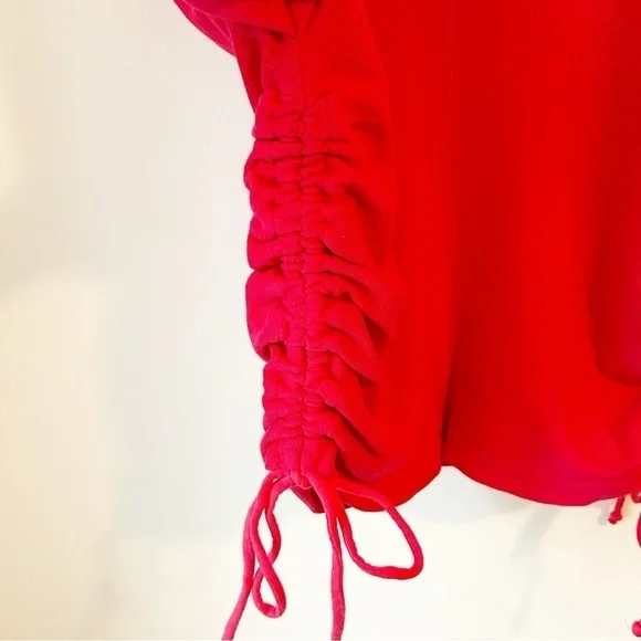 Anthropologie Daily Practice Ruched Baby Tank in Raspberry - Size Small - Picture 7 of 10